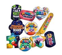 Improve Student Reading & Participation Monster Themed Brag Tag Value Pack: 250 Tags (25 Tags for Each Shape) + 75 USA-Made, Hypoallergenic Aluminum Safety Chains