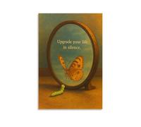 Improve Your Peaceful Life And How You See Yourself Poster Vintage Art, Wall Canvas, Decoration Aesthetic, Living Room, Kids Room Dormitory, Cafe, Bathroom, Suitable for Bedroom, Gym, Cool Classic 16x