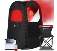 Improved 2.0 ThermoLab ® 2025 Steam Sauna for Home Use - 2.6L Steamer & 1000W Heater with Chair & Infrared LED - Detox, Relaxation & Stress Relief - Upgraded 2025 Pop-Up Tent with Remote Control