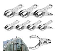 Improved at the Bestel - Garden Clips, 100% Stainless Steel Greenhuose Greenhuose Green Clips for a Strong Handle to Hold Fabric or Cover