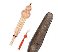 Improved Bass C Key Hulusi Flute Imitate Wood Grain ABS Material Folk Musical Instrument W/Case Professional Hulusi(Pink)