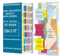 Improved Index Tabs for DSM-5-TR, Colour-Coded and Laminated DSM-V-TR Book Tabs, 94 Printed Tabs with 6 Blank Tabs, Alignment Guide and Information Sheet for Faults, Tear Resistant