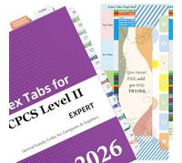 Improved Index Tabs for HCPCS Level II 2026 Codebook (AAPC Version), Color-Coded & Laminated, Printed Tabs with Blank Ones, Alignment Guide and Page Numbers Sheet Included, Tear-Resistant & Waterproof