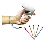 Improved Replacement Wrist Wraps for Oculus Quest 2 Gen Controller, Reflective Hand Straps with Resin Black Stopper, Replacement Adjustable Wrist Lanyards for Oculus Controller(Purple)