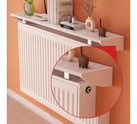 Improved Slim Floating Shelves for Radiators Smoke proof Dust proof No Drill Aluminum Rack 60 lbs Load Capacity Perfect for Home Décor and Space Saving Solutions.
