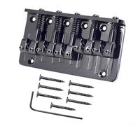 Improved Sound and Stability Zinc Alloy Electric Bass Bridge, 5 string Hardtail (Black)