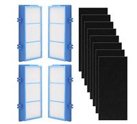 Improvedhand Filter Replacement for Hol-mes AER1 Air Purifier, Replace HAPF30AT HAP242-NUC HAP424 HAP706 HAP716 HAP9240, 4 HEPA Filters+ 8 Carbon Pre-Filters