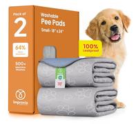 IMPROVIA® Reusable Puppy Pad - Waterproof, Extra-Absorbent, Washable Pee Pad for Dog Training, Whelping, & More - Protect Your Floors & Pet with Quick-Drying Potty Pad (Small - 18"x24")