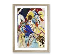 Improvisation No.30 By Wassily Kandinsky Classic Painting Framed Print | A4 Oak Framed Wall Art | Ready to Hang | Classic Historical Picture | Living Room Bedroom Lounge Office