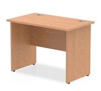 Impulse 1000 x 600mm Straight Office Desk Oak Top Panel End Leg