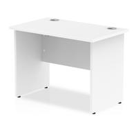 Impulse 1000/600 Rectangle Panel End Leg Desk White - MI002245