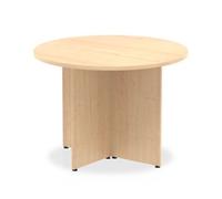 Impulse 1000mm Round Table Maple Top Arrowhead Leg
