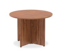 Impulse 1000mm Round Table Walnut Top Arrowhead Leg