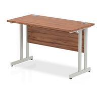 Impulse 1200x600 Walnut Silver Leg