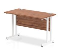 Impulse 1200x600 Walnut White Leg