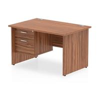 Impulse 1200 Rectangle Panel End Leg Desk Walnut 1 x 2 - MI001969