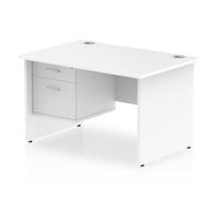 Impulse 1200 Rectangle Panel End Leg Desk White 1 x 2 - MI002250