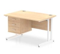 Dynamic Impulse W1200 x D800 x H730mm Straight Office Desk Cantilever