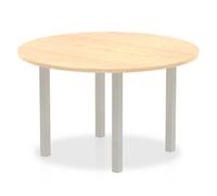 Impulse 1200 Round Table Maple Silver Leg