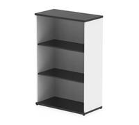 Impulse 1200mm Bookcase Black & White