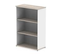 Impulse 1200mm Bookcase Grey Oak and White