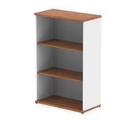 Impulse 1200mm Bookcase Walnut and White