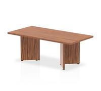 Impulse Bench 1200mm Coffee Table Walnut Top Arrowhead Leg