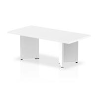 Impulse 1200mm Coffee Table White Top Arrowhead Leg