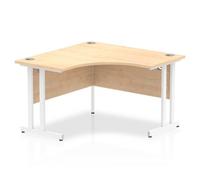 Impulse 1200 CRN Desk Maple White Leg