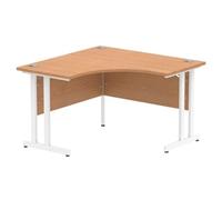 Impulse 1200 CRN Desk Oak Silver Leg