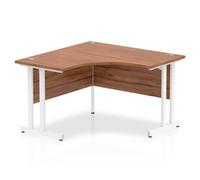 Impulse 1200 CRN Desk Walnut White Leg