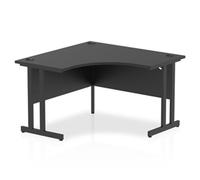 Impulse 1200mm Corner Office Desk Black Top Black Cantilever Leg