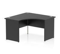 Impulse 1200mm Corner Office Desk Black Top Panel End Leg