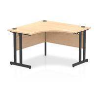 Impulse 1200mm Corner Office Desk Maple Top Black Cantilever Leg