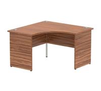 Impulse 1200mm Corner Office Desk Walnut Top Panel End Leg