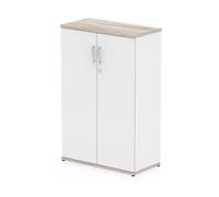 Impulse 1200mm Cupboard Grey Oak and White