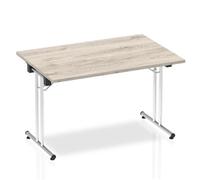 Impulse 1200 Folding Rectangular Table Grey Oak