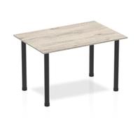 Impulse 1200 Table Grey Oak Black Leg