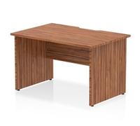Impulse 1200x800 Scalloped Desk Walnut Top Panel End Leg