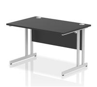 Impulse 1200 x 800mm Straight Office Desk - Black Top