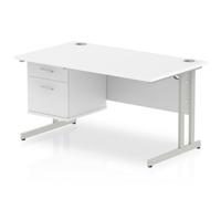 Dynamic Impulse W1400 x D800 x H730mm Straight Office Desk Cantilever