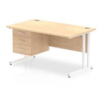 Dynamic Impulse W1400 x D800 x H730mm Straight Office Desk Cantilever