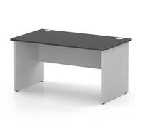 Impulse 1400 x 800 Office Desk Carbon Grey Top White Panel End Leg