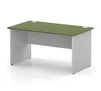 Impulse 1400 x 800 Office Desk Moss Green Top White Panel End Leg