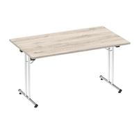 Impulse 1400mm Folding Rectangular Table Grey Oak Top