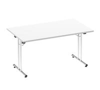 Impulse 1400mm Folding Rectangular Table White Top