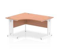 Impulse 1400 LH Desk Beech White CBL