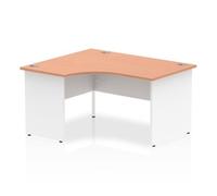 Impulse 1400 Left Crescent Beech White End Leg