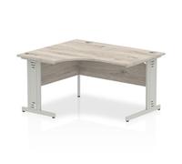 Impulse 1400 LH Desk Grey Oak Silver CBL