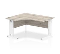 Impulse 1400 LH Desk Grey Oak White CBL
